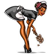 Pin Up cleaning girl