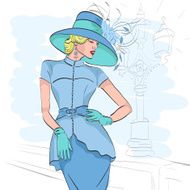 Model fashion sketch