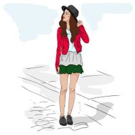 Model fashion sketch N2