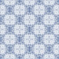 Seamless Calligraphy Pattern in white and blue N6