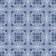 Seamless Calligraphy Pattern in white and blue N9