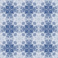Seamless Calligraphy Pattern in white and blue N10