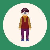 boy man cartoon theme elements N29