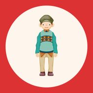 boy man cartoon theme elements N31