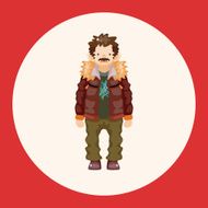 boy man cartoon theme elements N33