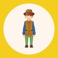 boy man cartoon theme elements N36