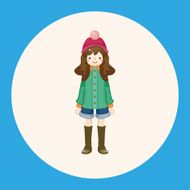 lady girl cartoon theme elements N20