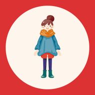 lady girl cartoon theme elements N22