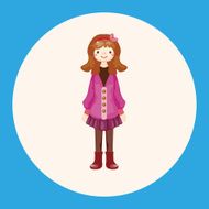 lady girl cartoon theme elements N23