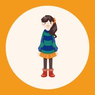lady girl cartoon theme elements N25