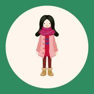 lady girl cartoon theme elements N26