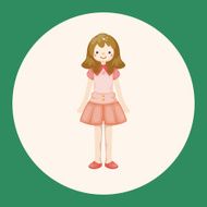 lady girl cartoon theme elements N27