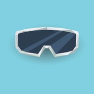 Ski googles low poly 3d vector Modern design winter sport