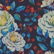 Watercolor floral vector pattern N14