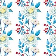 Watercolor floral vector pattern N18