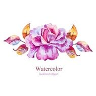 Watercolor vector flower
