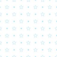 Vector geometric blue seamless pattern Stars simple background