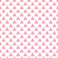 Vector geometric pink seamless pattern Triangles simple background