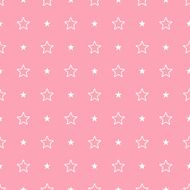 Vector geometric pink seamless pattern Stars simple background