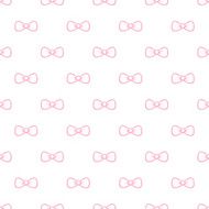 Vector cute minimalistic bow tie seamless pattern Simple background