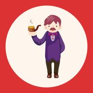 boy man cartoon theme elements N39