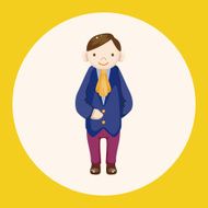 boy man cartoon theme elements N46