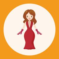 lady girl cartoon theme elements N28