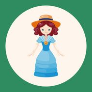 lady girl cartoon theme elements N29