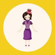 lady girl cartoon theme elements N30