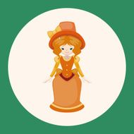 lady girl cartoon theme elements N31