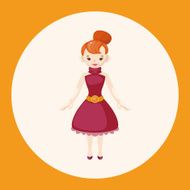 lady girl cartoon theme elements N33