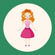 lady girl cartoon theme elements N34