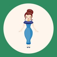 lady girl cartoon theme elements N36