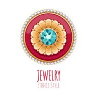 Elegant gemstones vector jewelry decoration N2