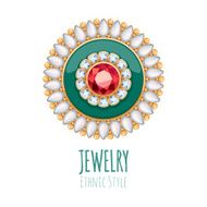 Elegant gemstones vector jewelry decoration N3