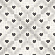 Seamless geometric pattern with hearts illustration N18
