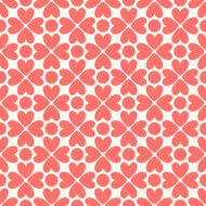 Floral seamless pattern Red and white shabby colors N2