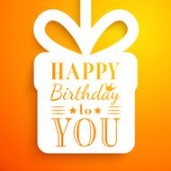 Happy birthday card Typography letters font type N5