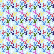 Colorful seamless pattern with easter bunny