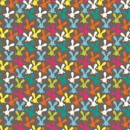 Colorful seamless pattern with easter bunny N2