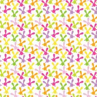 Colorful seamless pattern with easter bunny N3