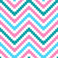 Cute tribal zig zag seamless pattern illustration