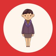 lady girl cartoon theme elements vector eps