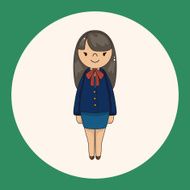 lady girl cartoon theme elements vector eps N3