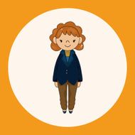 lady girl cartoon theme elements vector eps N4