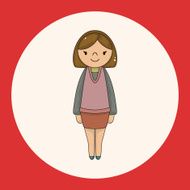 lady girl cartoon theme elements vector eps N5