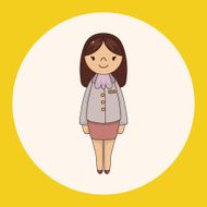 lady girl cartoon theme elements vector eps N6
