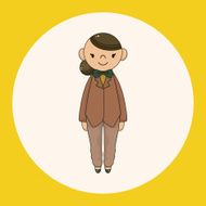 lady girl cartoon theme elements vector eps N7