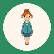 lady girl cartoon theme elements vector eps N8