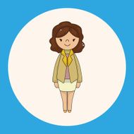 lady girl cartoon theme elements vector eps N9